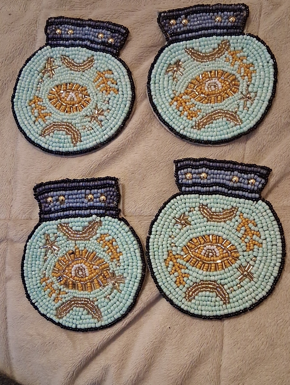 World Market Fishtank Beaded Coasters